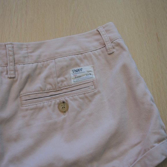 Vintage y2k TNA Light Pink Cuffed Micro Shorts - Picture 5 of 8